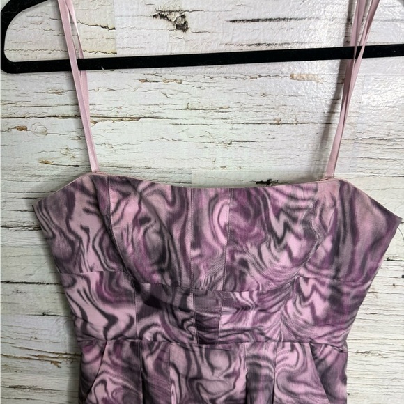 BCBG MAXAZARIA “Martina” purple strapless cocktail Mini Dress size 8 - Picture 3 of 7